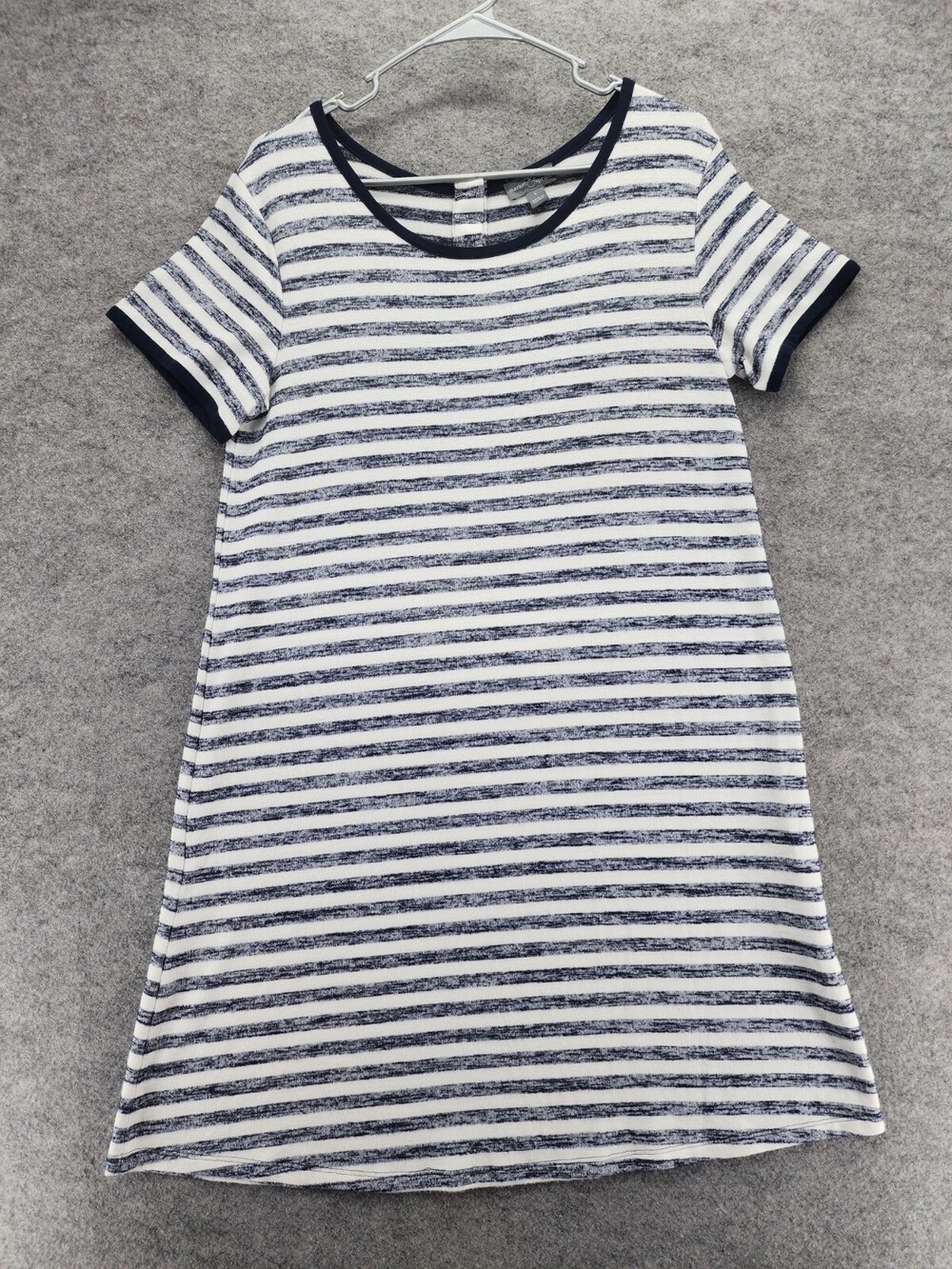 Market Spruce Dress Womens Large Short Sleeve Blue Striped Mini